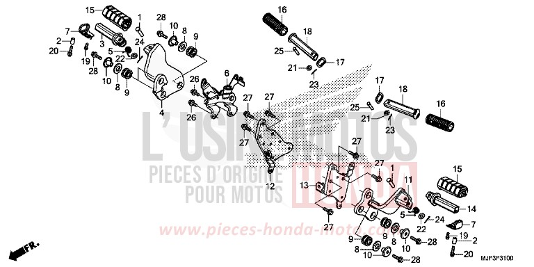 STEP for CTX700 ABS DARKNESS BLACK METALLIC (NH463) from 2014